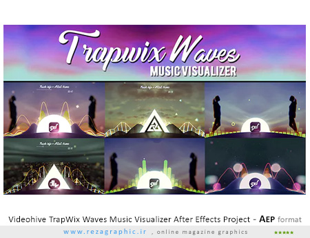 پروژه آماده افترافکت اکولایزر موزیک - TrapWix Waves Music Visualizer After Effects Project